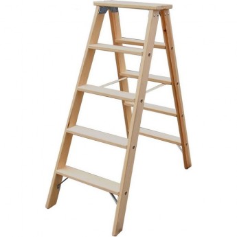 Деревянная двусторонняя лестница 2х5 ступеней KRAUSE 818225 Деревянная двусторонняя лестница 2х5 ступеней KRAUSE 818225