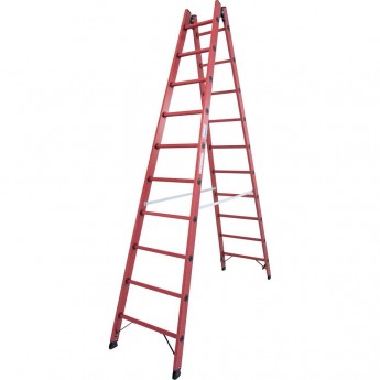 Диэлектрическая двухсторонняя стремянка KRAUSE 2х10 ступеней Диэлектрическая двухсторонняя стремянка KRAUSE 2х10 ступеней