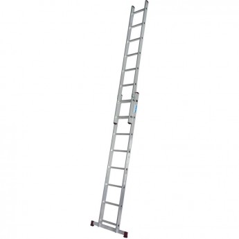 Двухсекционная выдвижная лестница с траверсой 2х8 KRAUSE CORDA 032188