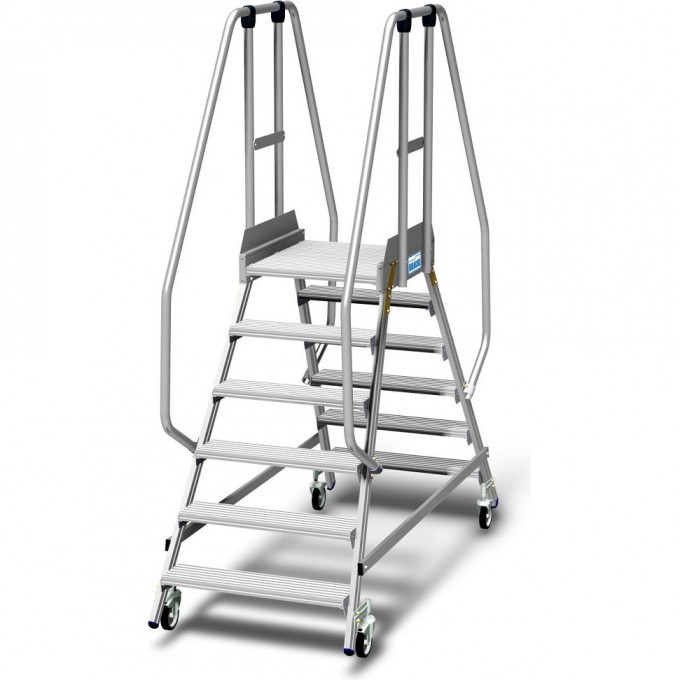 Лестница - платформа KRAUSE STABILO двухсторонняя, ограждение 1,1 м, 6 ступеней 820761