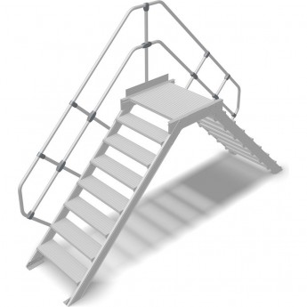 Переход с платформой KRAUSE 8 ступеней 600 мм 45°