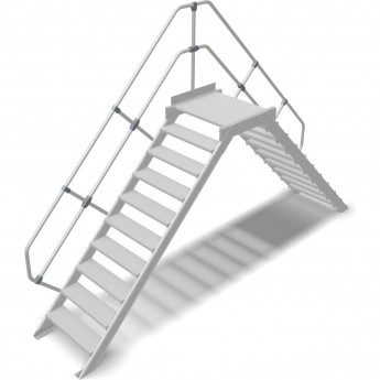 Переход с платформой KRAUSE STABILO 826299, 10 ступеней 800 мм 45°