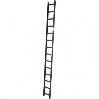 Стационарная лестница KRAUSE для крыши, чёрная 14 ступеней