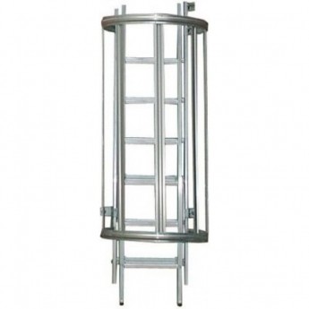 Стационарная лестница KRAUSE для оборудования, алюминий, 8,40 м без перехода