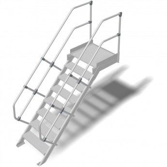 Трап с платформой 8 ступеней 800 мм 45 градусов KRAUSE STABILO 824370 Трап с платформой 8 ступеней 800 мм 45 градусов KRAUSE STABILO 824370