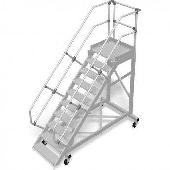 Трап с платформой передвижной KRAUSE 10 ступеней, ширина 1000мм 45°